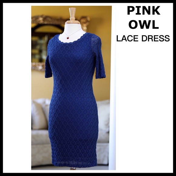 CROCHET LACE SHORT SLEEVES SHIFT MINI DRESS A2C - Picture 6 of 6